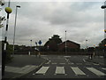 Roundabout at the end of Harmondsworth Lane, Sipson