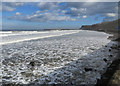 NZ8911 : A lively sea at Whitby by Pauline E