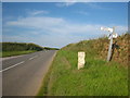 SX1757 : Milestone on a minor road near Lanreath by Rod Allday
