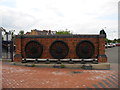 Three Locomotive Wheels, Kirkby-in-Ashfield Railway Station.