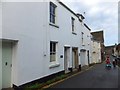 Houses and an unusual doorway in South Street, Totnes