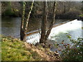 Weir across the Afon Afan in the NE of Cwmavon