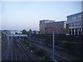 Office buildings by the railway, West Hampstead