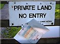 SY1598 : Private access land, Gittisham Hill by Derek Harper