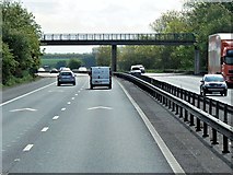 TQ9658 : Bridge over the M2 near Newnham by David Dixon