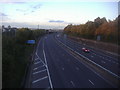 The M1 motorway northbound from Park Road