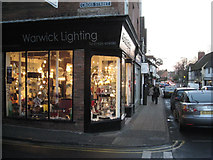 SP2865 : Lighting shop, corner of Cross Street and Smith Street by Robin Stott