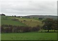 Farmland descending to the incised Carey Valley