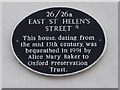 Plaque in East St Helen