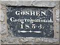 Date stone on the Goshen/Gosen Chapel