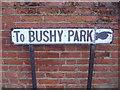 Old sign to Bushy Park on Avenue Road