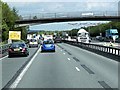 TQ4756 : M25 Roadworks Approaching Coombe Bank Drive Bridge by David Dixon