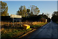 Signpost on Landing Lane, East Yorkshire