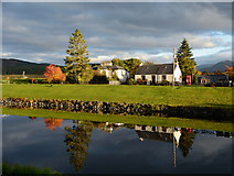 NN1784 : Cottages beside Caledonian Canal at Gairlochy by Trevor Littlewood