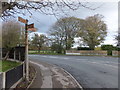 Old signpost at junction south of Kirkham