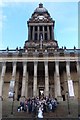 Wedding party on Leeds Town Hall steps