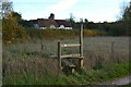 Stile and cottages at Silkstead