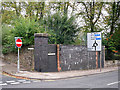 Abutment of dismantled railway bridge