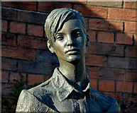 J3275 : "Millie" statue, Belfast by Albert Bridge