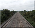 Wires over the South Wales main line near Llandevenny