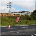 Kegs and a pylon near Magor