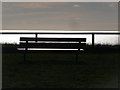 Southbourne: a clifftop bench