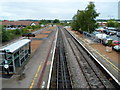 View north from Stratford-upon-Avon railway station footbridge