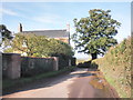 Minor road, passing Lowton Farm