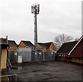 Telecoms mast near St John Methodist Church, Barry