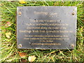 TM4572 : Plaque on Sculpture in Dunwich Forest by Geographer