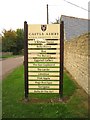 Sign, Castle Ashby Shopping Yard