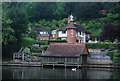 Large riverside house and boathouse