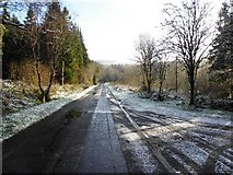 H4882 : Snow along Lisnaharney Road by Kenneth  Allen