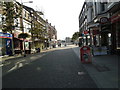 Quiet high street on a Sunday afternoon in Lowestoft