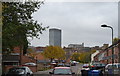 Arts Tower and Royal Hallamshire Hospital, viewed from St Philip