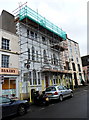 Scaffolding on NatWest in Wotton-under-Edge