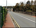 Across a railway bridge in Skewen