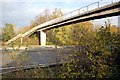 SJ3563 : Footbridge over the A55 by Jeff Buck