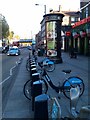 Boris Bike stands, Bethnal Green Road