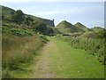 Former tramway at the quarries above Llangattock