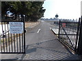 Gates locked at 7.30pm on a former part of Friars Road, Barry Island