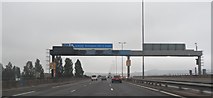 SO9989 : Gantry over the M5 at Oldbury by Anthony Parkes