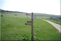 TV5199 : Footpath signpost, Seven Sisters Country Park by N Chadwick