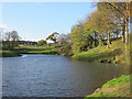 Lake at New Mills Trout Farm, shop and caf