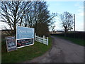 Signs on the road to Creake Abbey, Norfolk