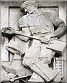 Relief sculpture, former Poplar Town Hall - Labourer