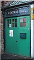 Door of Central Hall, Brampton United Reformed Church, Main Street, CA8