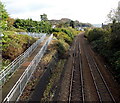 Railway east of Station Road bridge, Skewen