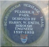 TA0389 : Peasholm Park heritage trail plaque by Christopher Hall