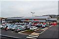 Aldi, Iceland and Home Bargains, viewed from Infirmary Road, Sheffield - December 2013